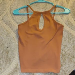 ✨Orange halter tank top